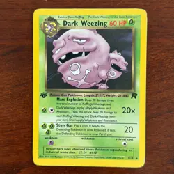 1st Edition Dark Weezing 31/82 Non Holo Rare Team Rocket Pokemon Card - Image 1