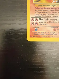 Pokemon Charizard Base Set Holo Rare 4/102 English 120 HP Card - Image 3