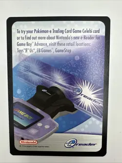 Celebi 2002 Pokemon Card League E-Reader Black Star Promo # 50 - Image 4