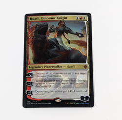 MAGIC MTG CCG Ixalan HUATLI DINOSAUR KNIGHT Foil Mythic Rare MP/VG - Image 1