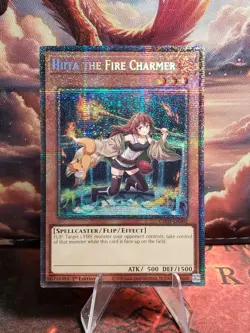 Yu-Gi-Oh! TCG Hiita The Fire Charmer (Starlight Rare) 1st Edition CH02-EN002 - Image 1