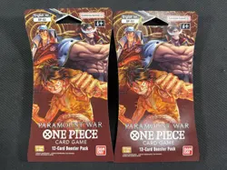 One Piece TCG x2 Sealed Blister Packs Paramount War Ultra Rare Bandai OP-02 - Image 1