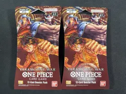 One Piece TCG x2 Sealed Blister Packs Paramount War Ultra Rare OP-02 Bandai - Image 1