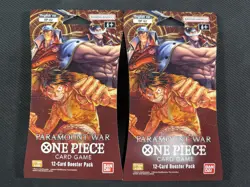 One Piece TCG x2 Sealed Blister Packs Paramount War Bandai Ultra Rare OP-02 - Image 1