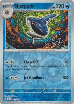 Sharpedo 43/162 Reverse Holo | Temporal Forces | Pokemon Card - Image 1