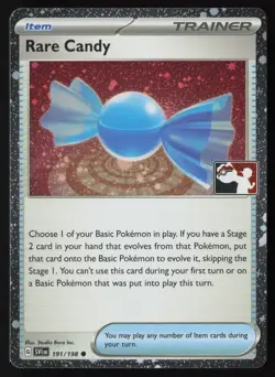 Pokemon Rare Candy - 191/198 Prize Pack Series Cards Holo Pack Fresh - NM - Image 1