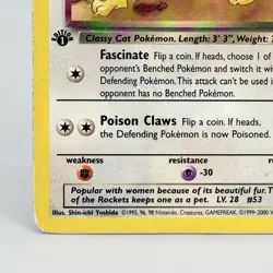 Dark Persian 42/82 Team Rocket Unlimited Pokemon Card HP - Image 5
