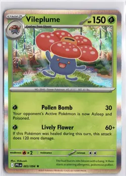 Vileplume 003/094 Holo Phantasmal Flames Pokemon Card Trading Card TCG - Image 1