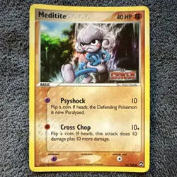 Meditite 55/108 EX Power Keepers Reverse Holo Common Pokemon Card TCG NM - Image 1