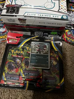 Used Pokemon Lot BIG- As Seen Cards And Box(s) Some Dents And Tears- 151 ETB - Image 2