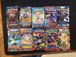 POKEMON 10 PACK LOT INCLUDING CROWN ZENITH, DESTINED RIVALS & SPARKS SEE DESC 820650808784 - Image 1