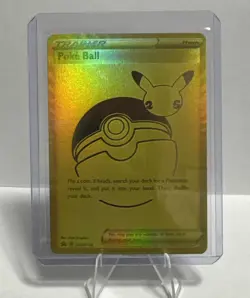 Pokemon Poke Ball SWSH146 Celebrations Promo Gold Ultra Premium - Image 2