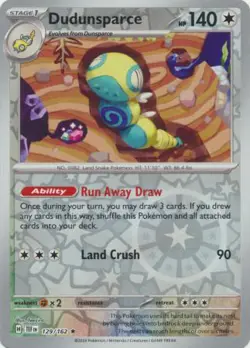 Dudunsparce 129/162 Reverse Holo | Temporal Forces | Pokemon Card - Image 1