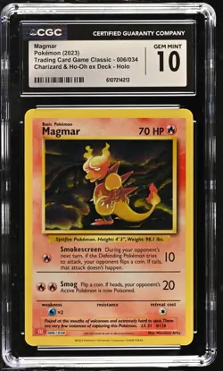 2023 Trading Card Game Classic #006/034 Magmar CGC 10 - Image 1