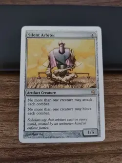MTG Magic 1x WHITE BORDER ALTER Silent Arbiter (Fifth Dawn) x1 - Image 1