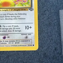 Pokemon TCG WoTC Eevee 51/64 Jungle Lightly Played LP+ - Image 5