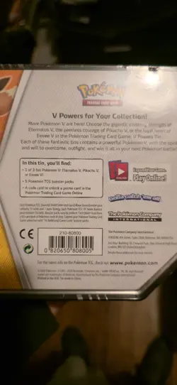 Sealed 2020 Pokemon TCG V Powers Tin Pikachu V with 5 Booster Packs - Image 3