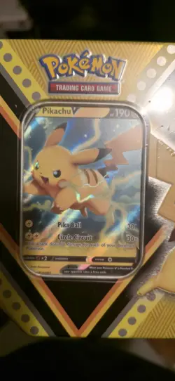 Sealed 2020 Pokemon TCG V Powers Tin Pikachu V with 5 Booster Packs - Image 4