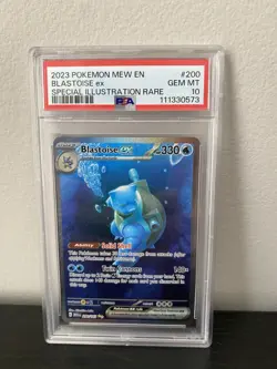 Pokemon TCG Blastoise EX Scarlet & Violet 151 PSA 10 Special Illustration Rare - Image 1