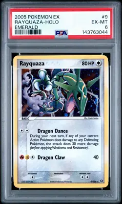Rayquaza Holo #9 Emerald Ex 2005 Pokemon - PSA 6 - Image 1