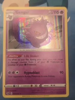 Pokemon TCG Gengar Holo Rare Card 85/202 Sword & Shield Base Set - Image 1