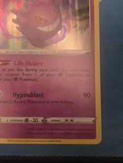 Pokemon TCG Gengar Holo Rare Card 85/202 Sword & Shield Base Set - Image 3