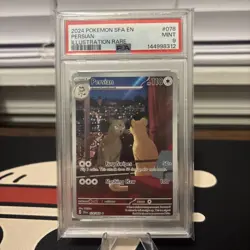 Pokemon TCG Persian Shrouded Fable Holo Illustration Card 078/064 PSA 9 - Image 1