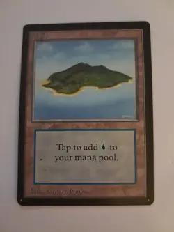 Island MP MTG Magic the Gathering Beta Basic Land (A) - Image 1