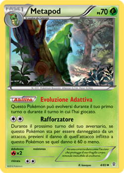Pokemon Carta Metapod 4/83 Non Comune in Italiano Usata Card ✿ - Image 1