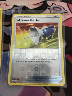 Pokemon Catcher 138/159 Crown Zenith Reverse Holo Pokemon Card - Image 1