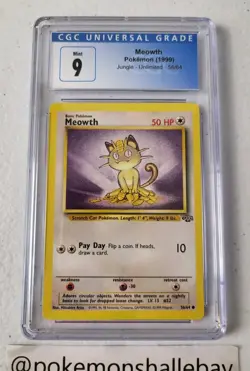 Meowth 56/64 - Jungle Set *CGC 9 - MINT* Common Vintage Pokemon Card - Image 3