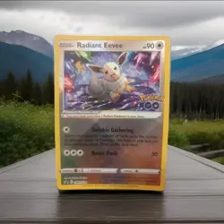 Pokemon TCG Pokemon Go Radiant Eevee SWSH230 Black Star Promo TCG Holo Card - Image 1