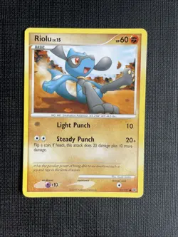 Riolu - 91/127 - Common - Platinum - 2009 - Pokemon Card - LP - Image 1