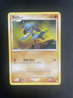 Pokemon TCG Riolu Diamond & Pearl 61/130 Regular Uncommon PLAYED - Image 1
