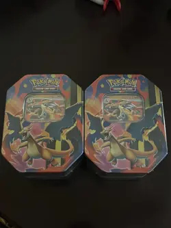 x2 Pokemon TCG Mega Charizard Y EX Tins sealed - Image 1