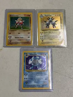 Vintage Pokemon Base Set Lot - Hitmonchan Poliwrath Magneton Holo Rares Unlimted - Image 1