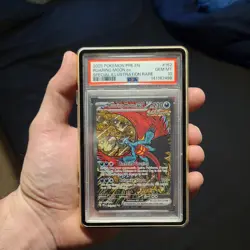 2025 POKEMON PRISMATIC EVOLUTIONS ILLUSTRATION RARE #162 ROARING MOON EX PSA 10 - Image 1