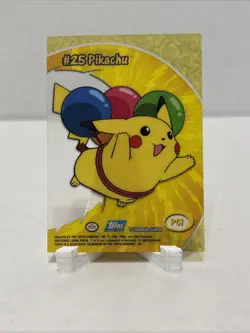 2000 Topps Pokemon Pikachu PC1 #25 TV Animation Clear Card - Image 3