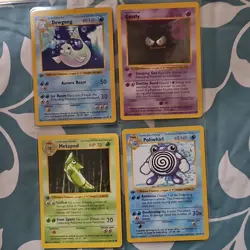 Pokemon Base Set 1st Edition (12) Cards Poliwag Pidgey Onix Nidoran Tangela - Image 4