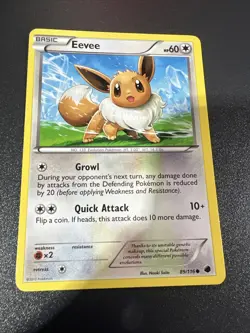Pokemon TCG - Eevee Plasma Freeze 89/116 Unlimited Common - LP Great Condition - Image 1