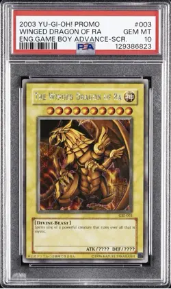 Konami The Winged Dragon of Ra Secret Rare GBI-003 PSA 10 Yu-Gi-Oh! TCG - Image 1