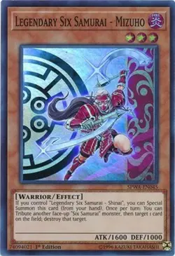 *** LEGENDARY SIX SAMURAI - MIZUHO *** 1ST EDITION SUPER RARE SPWA-EN045 YUGIOH! - Image 1