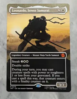 Leonardo, Sewer Samurai (Borderless) | MTG TMT TMNT | Mythic Double Strike | NM - Image 1