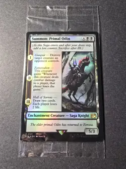 Summon: Primal Odin Prerelease Sealed Stamped FOIL FFIV Final Fantasy 9 MTG - Image 1