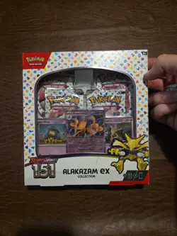 Pokemon TCG Scarlet and Violet - 151 Alakazam ex Collection Box - 4 Packs 820650855269 - Image 1