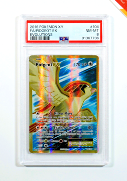 Pokemon PSA 8 Pidgeot Ex #104 XY Evolutions 2016 English - Image 1