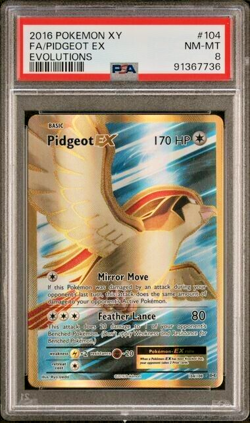 Pokemon PSA 8 Pidgeot Ex #104 XY Evolutions 2016 English - Image 2