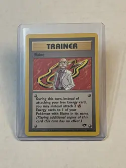 VTG Pokemon TCG Blaine 100/132 Gym Challenge Non Holo Rare Unlimited WOTC LP - Image 1