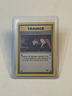 VTG Pokemon TCG Giovanni's Last Resort 105/132 Gym Challenge Non Holo Rare LP - Image 1
