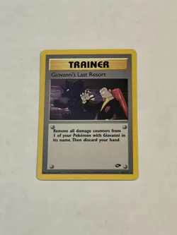 VTG Pokemon TCG Giovanni's Last Resort 105/132 Gym Challenge Non Holo Rare LP - Image 3